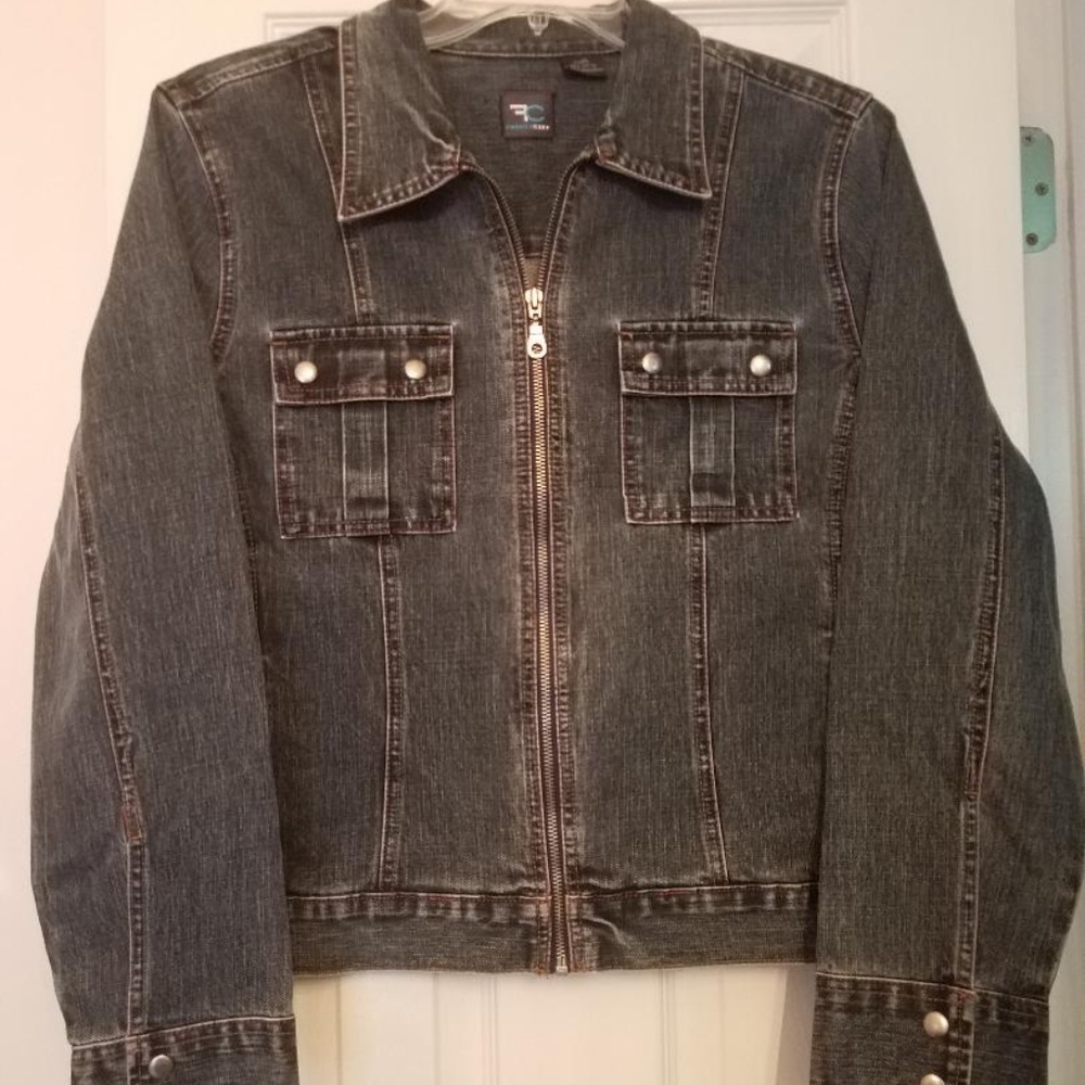 NWOT**Zip Front Denim Jacket